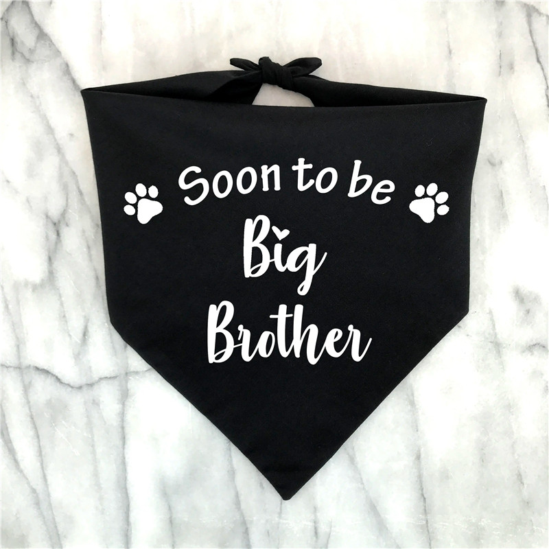 Grand frère grande sœur chien Bandana annonce de grossesse chien Bandana sexe révéler Photo accessoire écharpe pour animaux de compagnie accessoires foulards pour animaux de compagnie