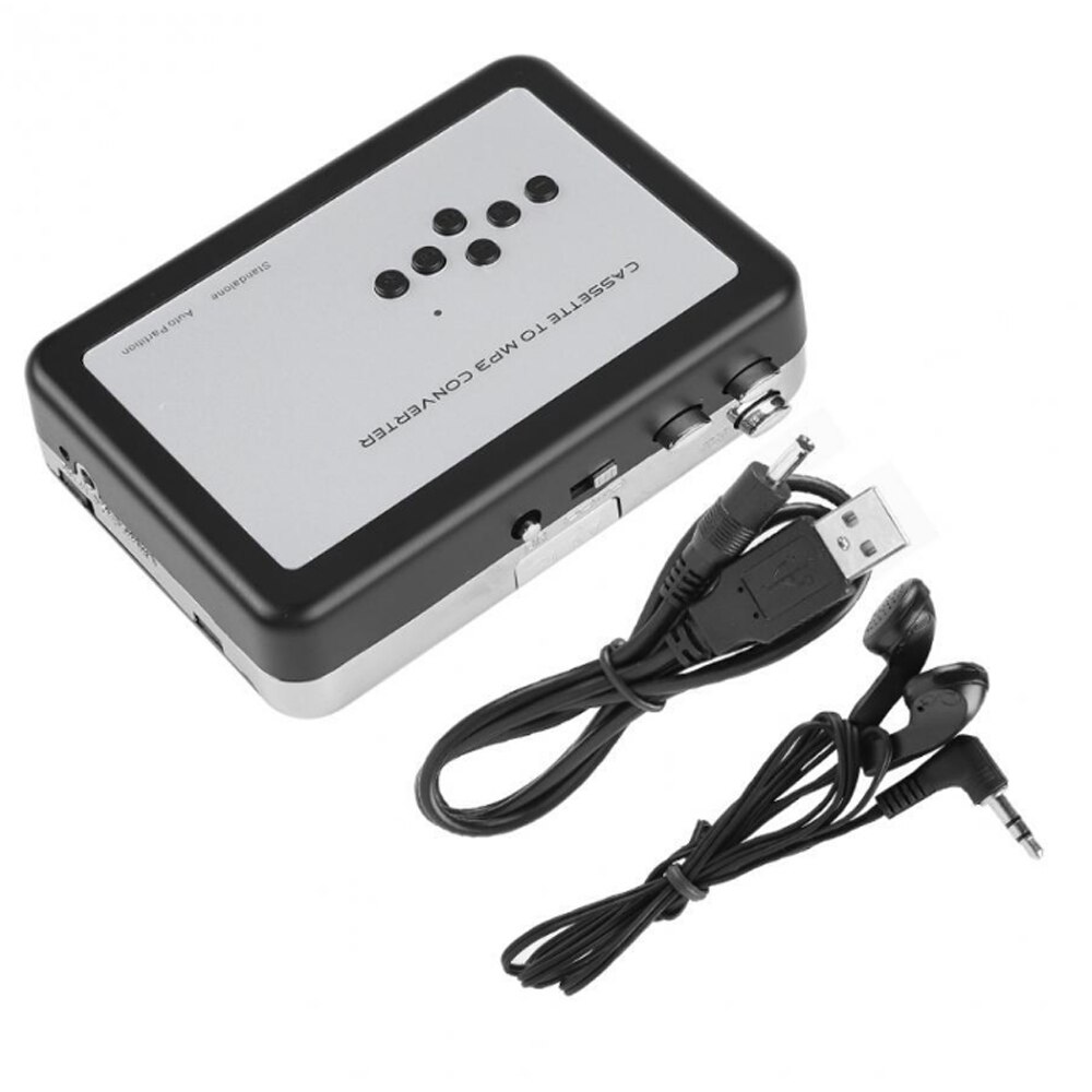 Newest Tape to PC CD USB Cassette to MP3 Converter Capture Audio Music Player Convert Tapes to USB Flash Drive Without PC