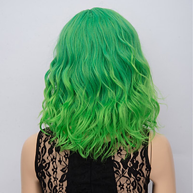 HAIRJOY Women Synthetic Hair Cosplay Wig Rainbow Multi Color Party Wigs: green