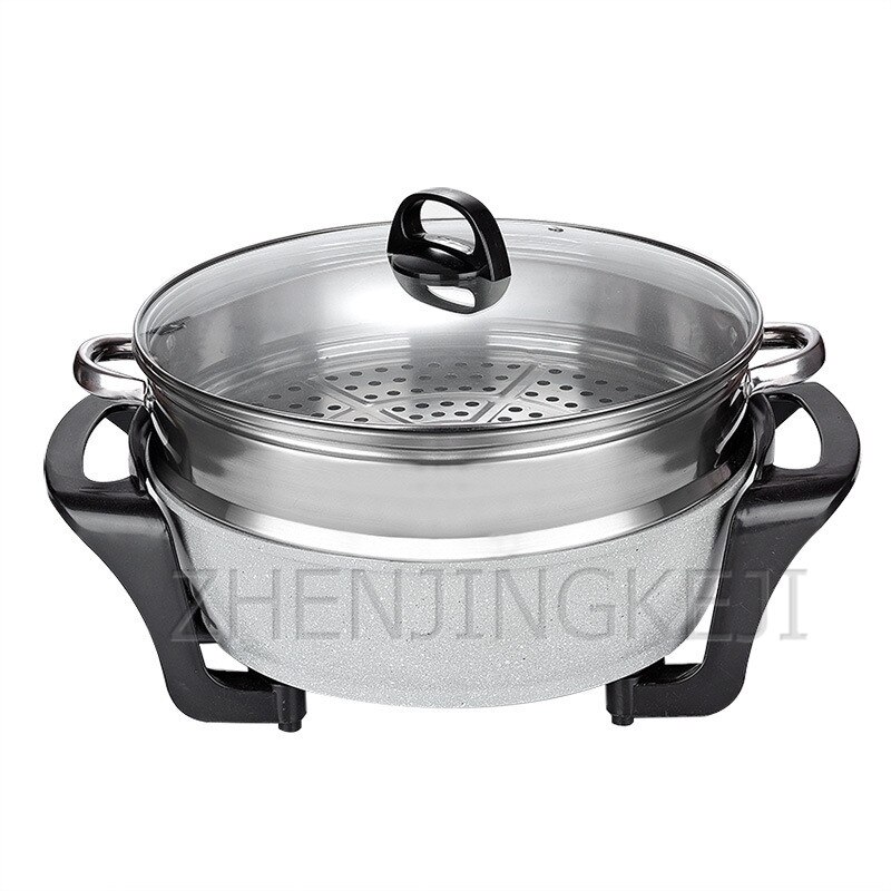 Multifunction Electric Cooker Cooking And Frying Pan Home Portable High Power 1500W Electric Pot Kitchen Cooking Appliances: B / AU
