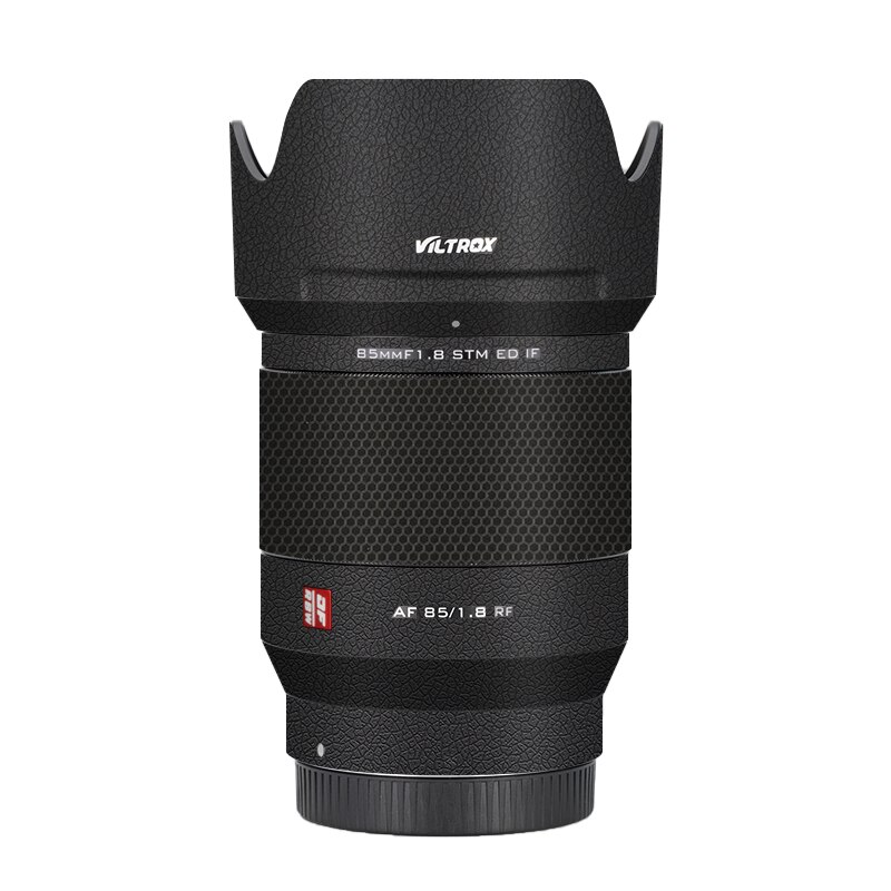 Viltrox AF85F1.8 RF naklejka na obiektyw Viltrox AF 85mm F1.8 RF mocowanie obiektywu skórka kalkomania Premium okłady obudowy ochronna folia: Leather Black
