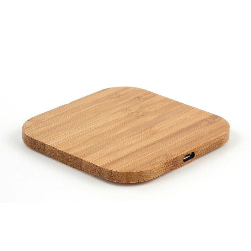 Draagbare Qi Draadloze Oplader Slim Hout Opladen Pad Voor Apple Iphone 8 Plus X Draadloze Telefoon Oplader Voor Samsung S6 s7 S9 S8