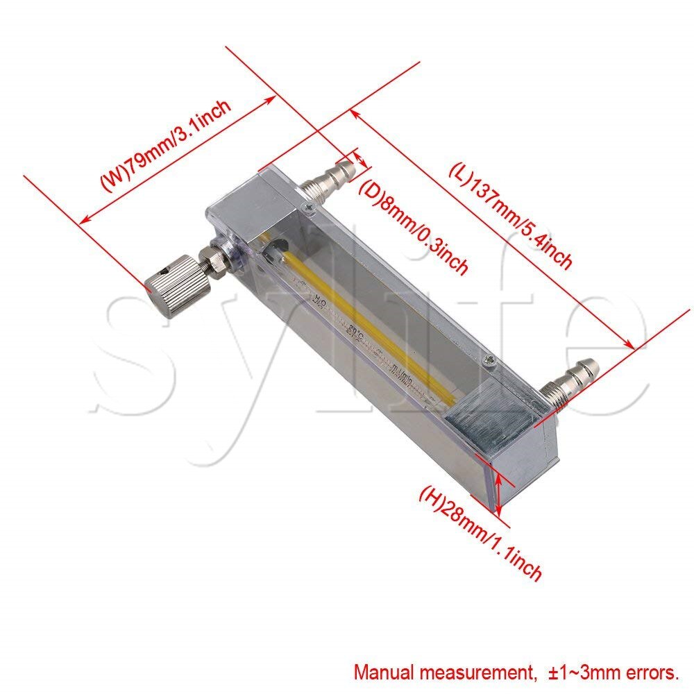 Clear LZB-3 2.5-25 Ml/min Liquid Water Flow Meter Met Metalen 3/10in Input Outlet