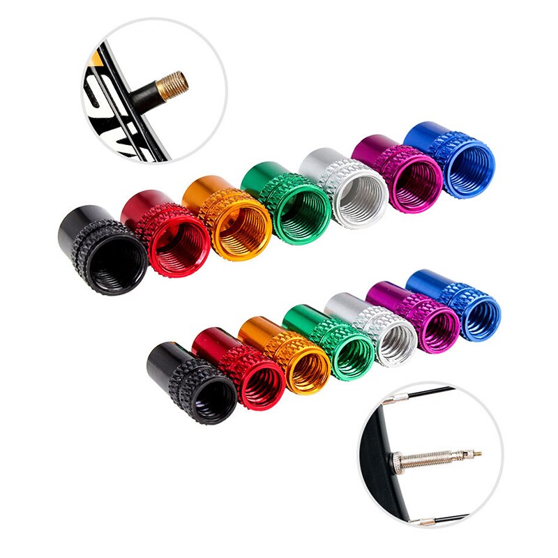 4pcs Aluminum Bicycle Tire Valve Cap Ultralight Mountain Road Bike Tyre Cap Schrader/Presta Tire Valve Protector MTB Accessories