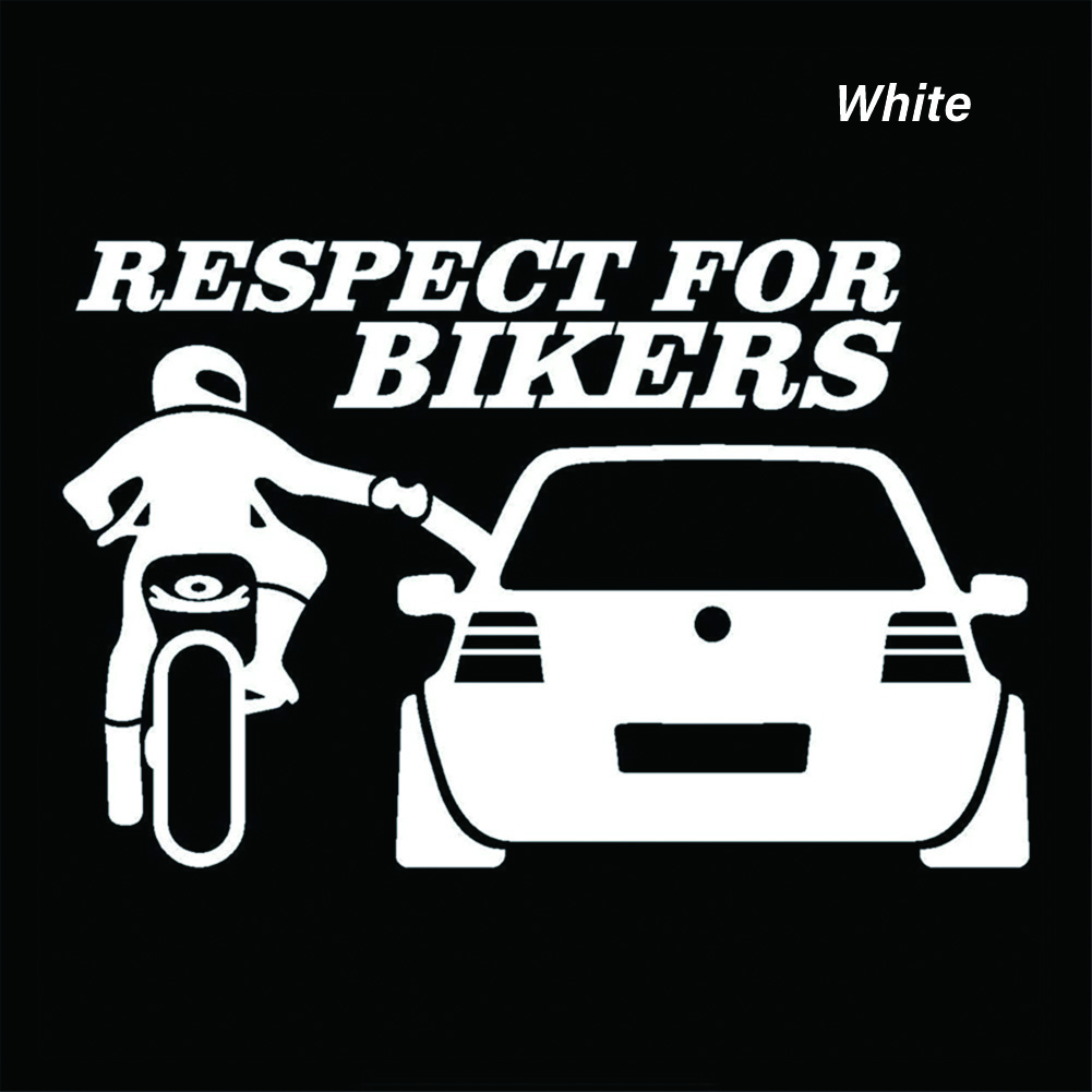 Respect Biker Sticker voor op auto motorfiets vinyl 3D stickers motorfiets vinyl 3D stickers en stickers motorfiets accessoires: Kaki