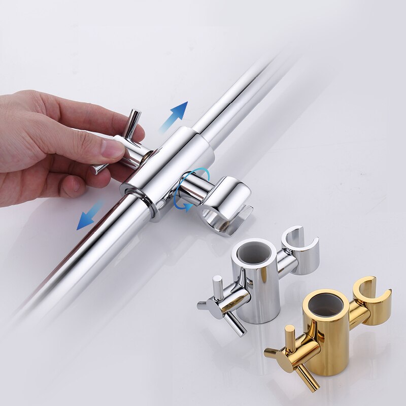 Shower Accessories Replacement Hand Held Shower Bracket for Slider Height &Angle Adjustable Sprayer Holder on Slide Bar