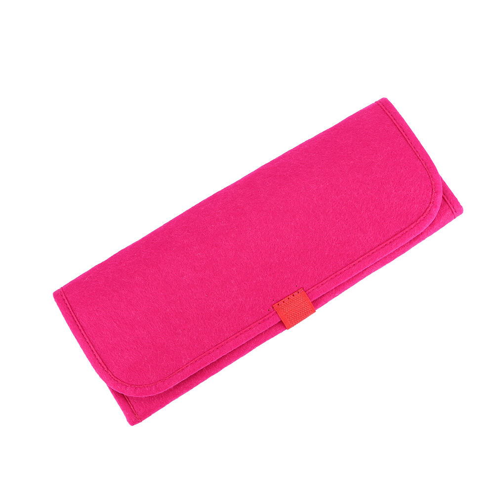 Voyage cheveux lisseur sac de rangement fer à friser pochette résistant à la chaleur tapis Pad Portable pli étui de protection outil de coiffure: rose red