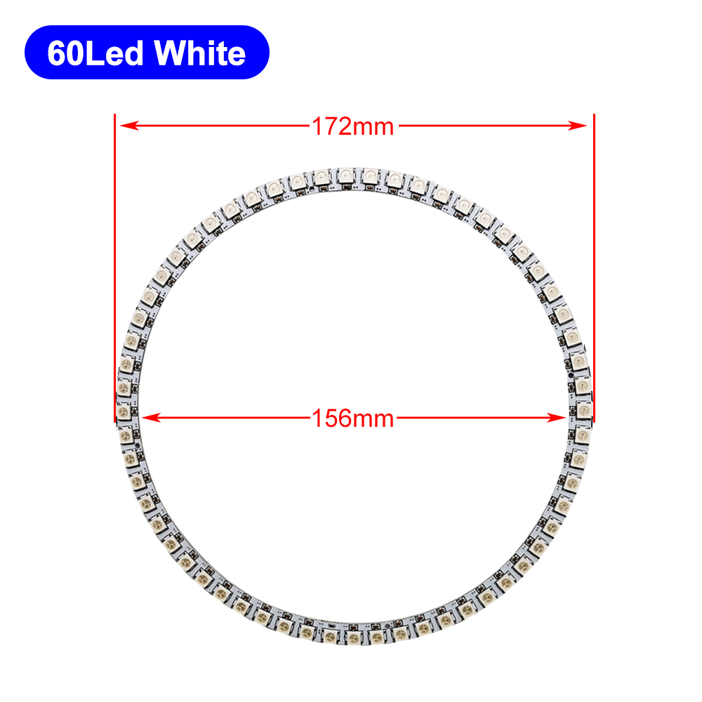 DC5V WS2812B DIY anillo Led direccionable individualmente WS2812 IC incorporado 5050 RGB módulos redondos círculo Arduino luz 8 a 148 píxeles: Multicolor