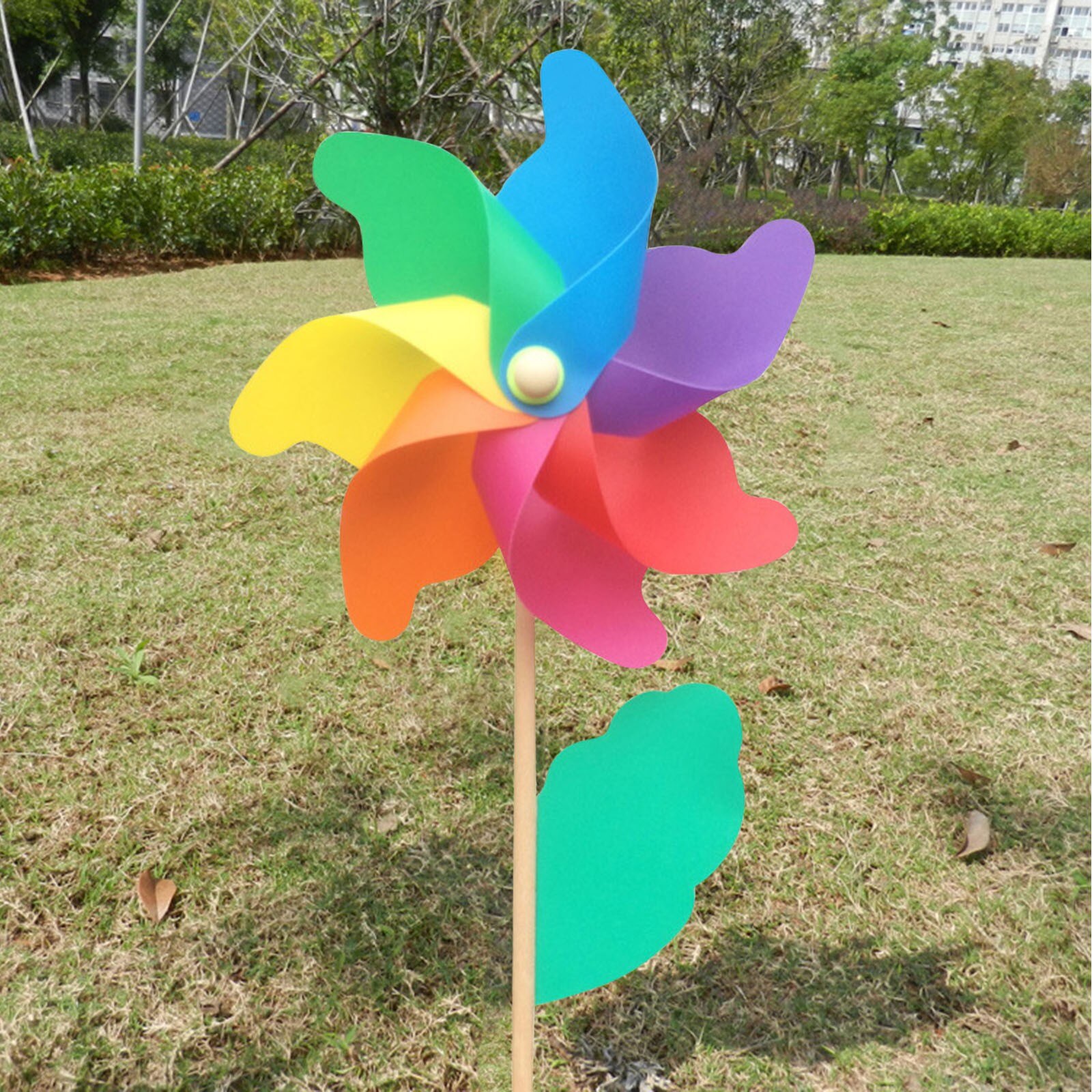 5 pcs DIY Multicolour Windmill Garden Lawn Windmill Decoration Garden Decoration Outdoor Children Playing In The Garden Wind