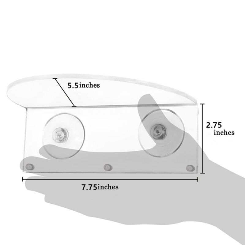 Ledge Suction Cup Window Shelf Acrylic Plant Shelf For Garden Bathroom Organizer C90A
