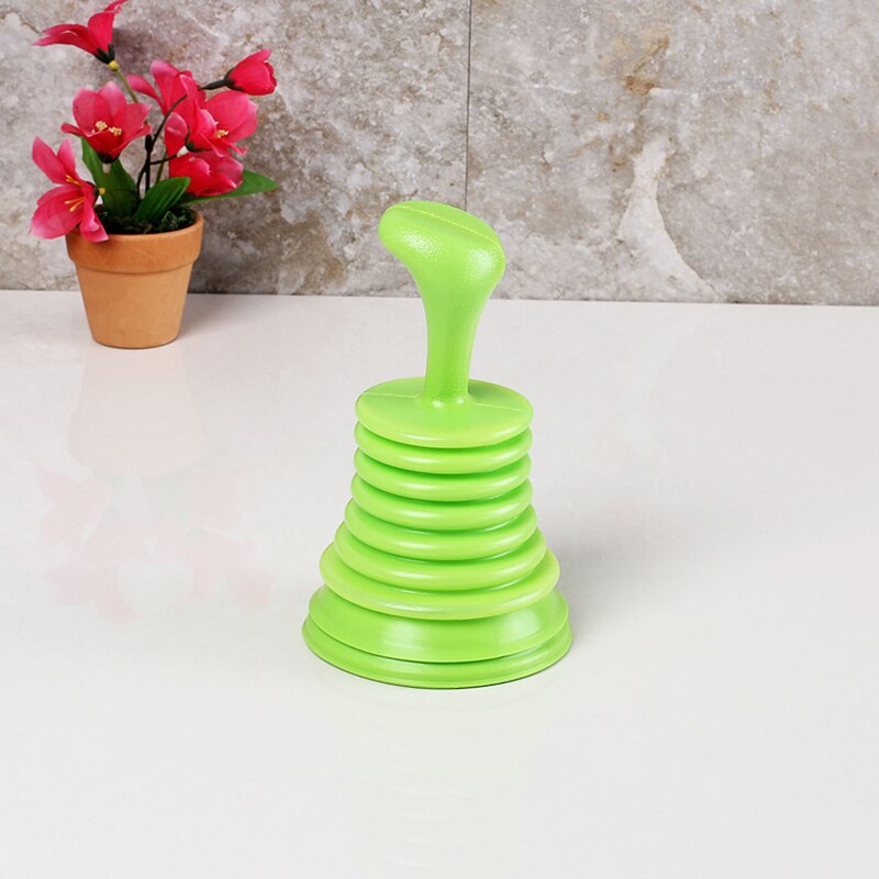Household Pipeline Dredger Powerful Sink Pipeline Dredger Suction Cup Drainage Cleaner Tool Toilet Brush Suction Cup: Green