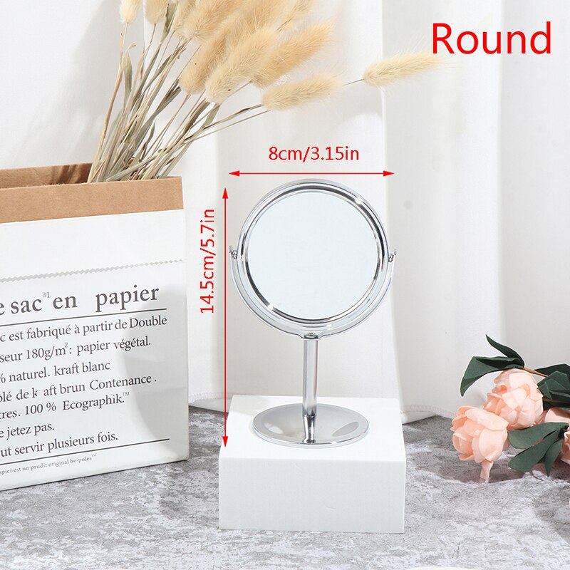 Mirror Magnification Tabletop Vanity Table Round Mirror Double Sided Makeup Tool Makeup Mirror: Round