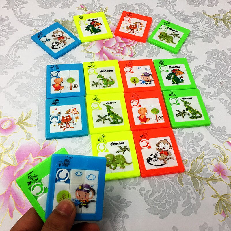8 stk / nostalgisk klassisk børns barndom plast glidende 9- gitter tredimensionelt mobil puslespil pædagogisk legetøj