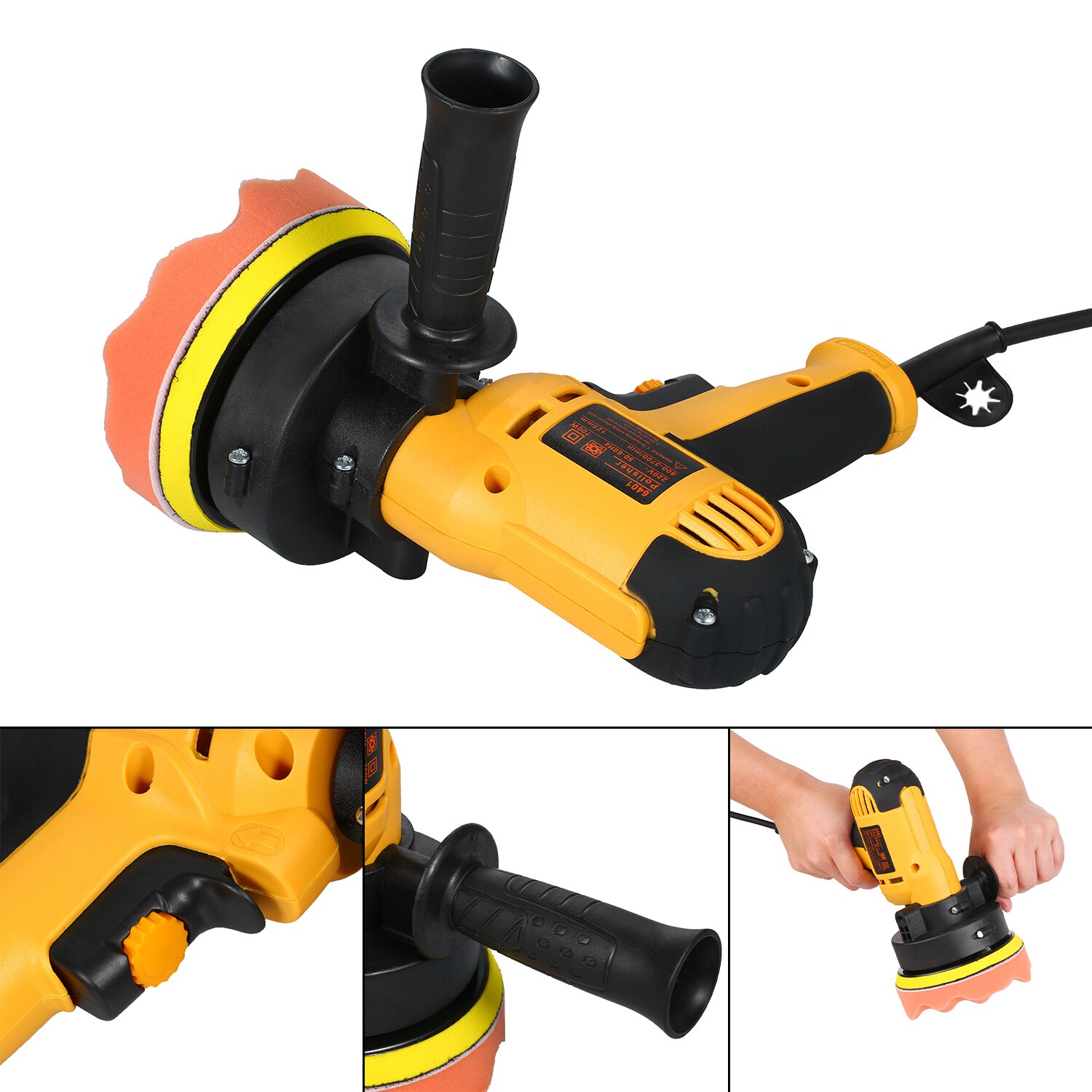 Small Polishing Machine Kit Electric Car Polisher 220V 700W Electric Sander Automobile Furniture Waxing Auto Polishing Tool