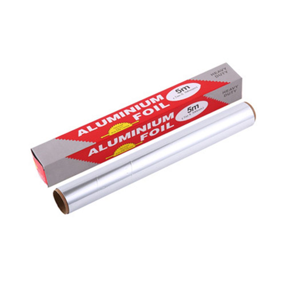 Barbecue Household 5m/10m Tin Foil Paper Food Pack Cook Baking BBQ Grill Silver Baking Tinfoil Paper Sheet Roll Cooking Tools: 5m