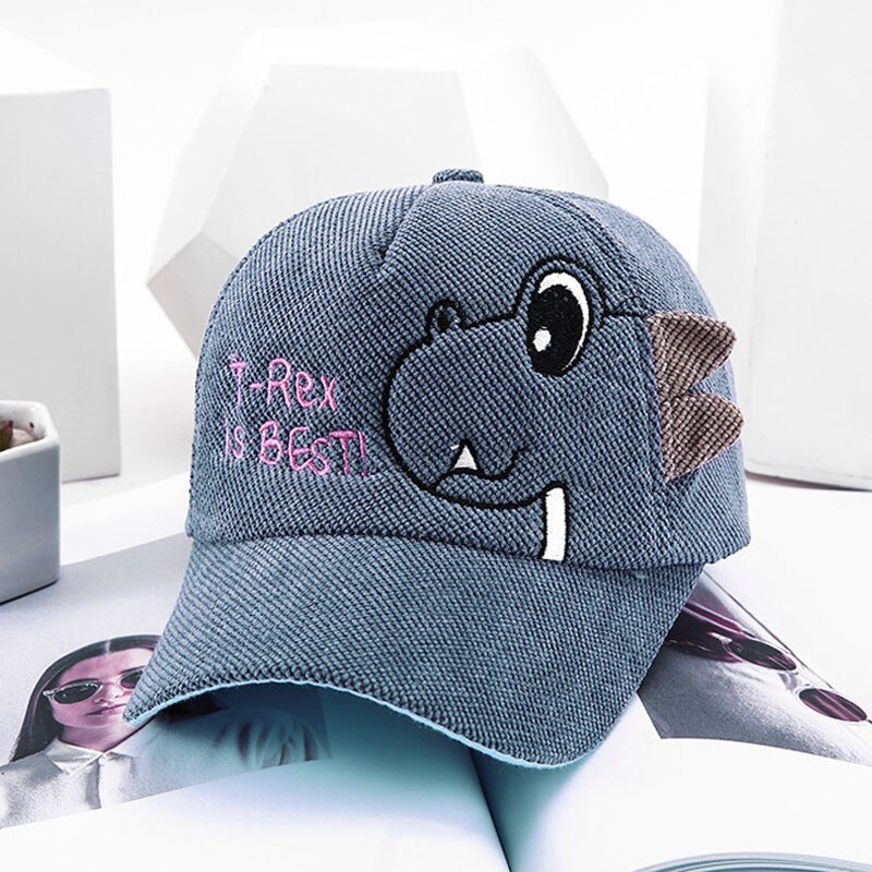 Corduroy Kinderen Baseball Cap Cartoon Dinosaurus Baby Hoed Verstelbare Kids Jongens Meisjes Zonnehoed: 01