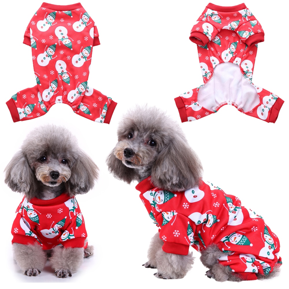 pijamas para perros de navidad