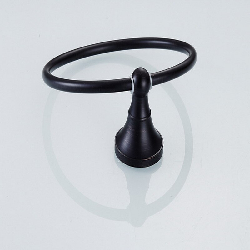 Porte-serviettes rond mural en Bronze frotté à l'huile, accessoires de salle de bain