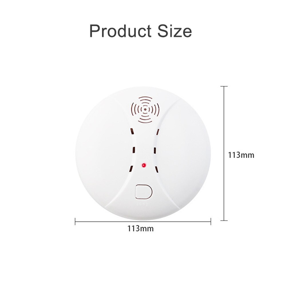 433MHZ Wireless Fire Alarm Sensor Fire Protection Smoke Detector for Indoor Kitchen Home Alarm Security System High Quatity
