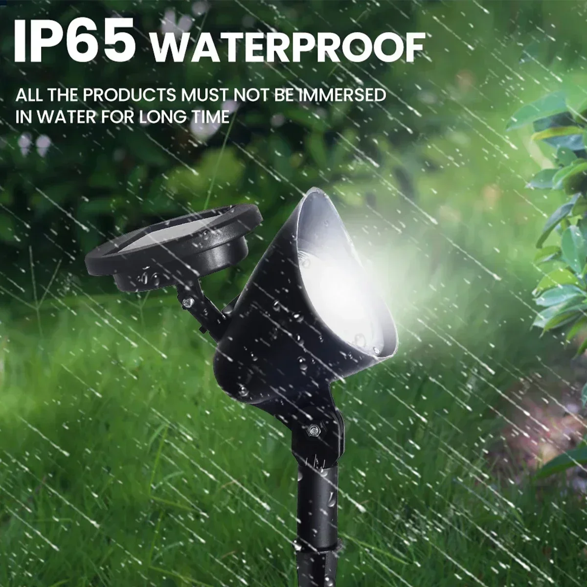 Foco Solar Led para exteriores, luces de jardín, decoración de paisaje, IP65, resistente al agua para césped, patio, camino, árbol, lámpara separada