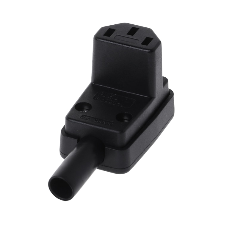 neue 90 Grad Abgewinkelt IEC 320 C13 Weibliche Stecker AC 10A 250V Energie Kabel Stecker