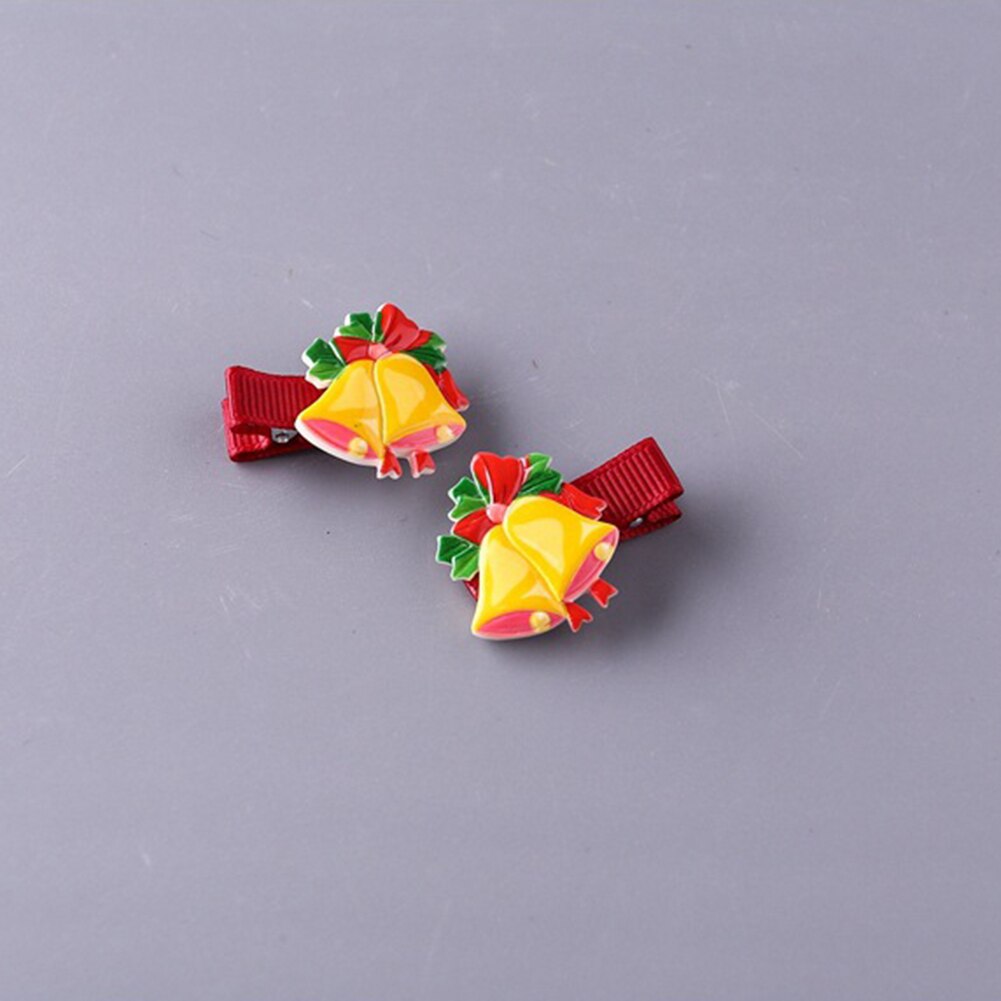 Épingles à cheveux de noël pour femmes et filles, adorables accessoires pour cheveux, bandeaux de dessins animés, pour enfants, breloques, bijoux: 4