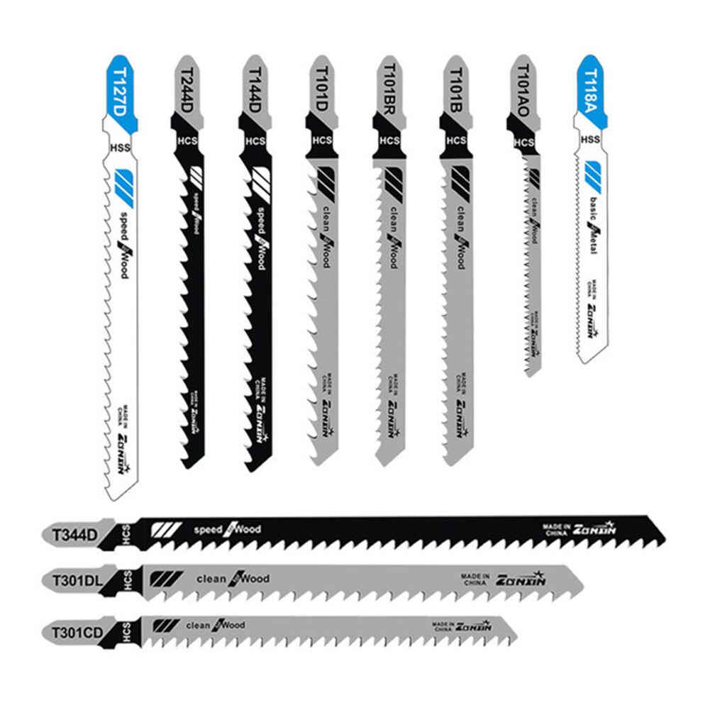 5pcs/Set HCS Jigsaw Blades For Fast Cutting Straight Wood Sheet Cutting 4 Mm Jig Saw Blade Tool Accessories