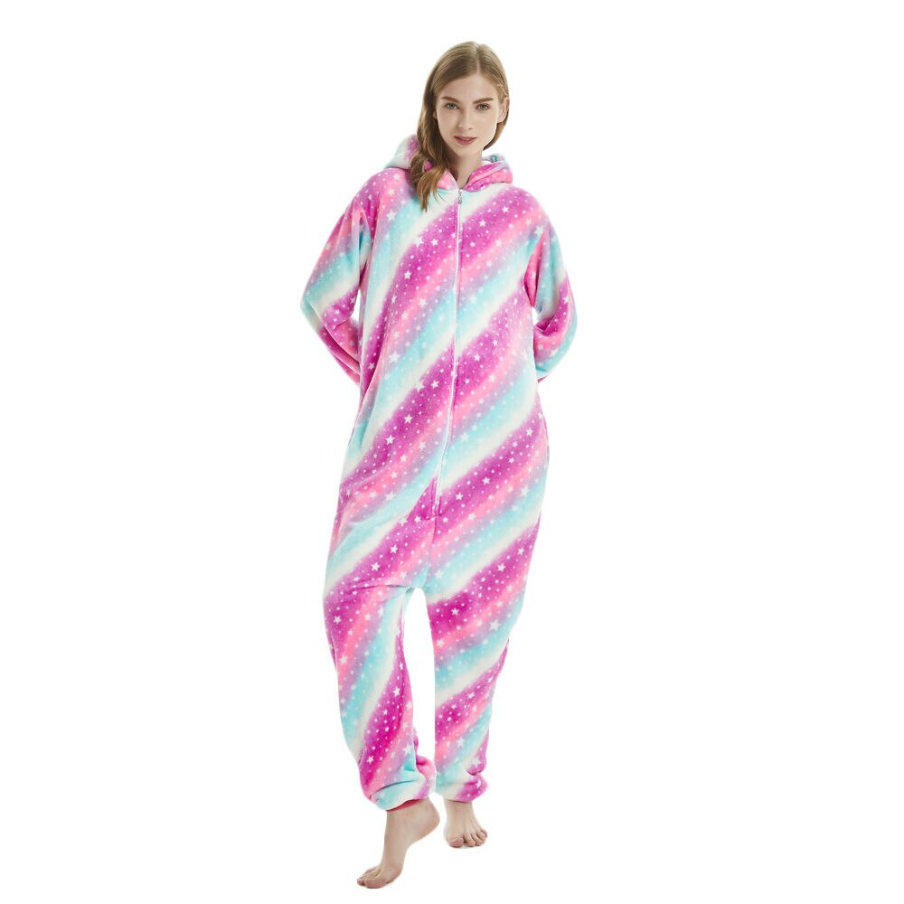 Costume de pyjama licorne étoile de beauté, combinaison à capuche pour enfants, vêtements de nuit pour femmes, Kigurumi