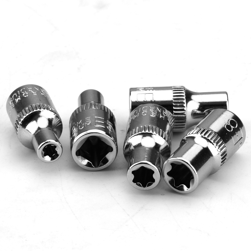 5 uds 1/4 "E4 E5 E6 E7 E8 e tipo de estrella torx poco hembra conjunto de herramientas de reparación manual