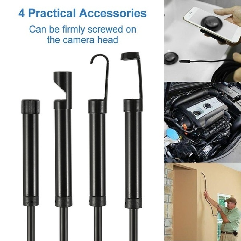 Type c usb mini endoskop kamera 7mm 1m 3.5m 5m fleksibel hard kabel slange borescope inspeksjonskamera for android smarttelefon pc