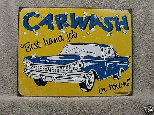 Great Car Wash Novelty Tin Metal Sign: black / 20x30cm
