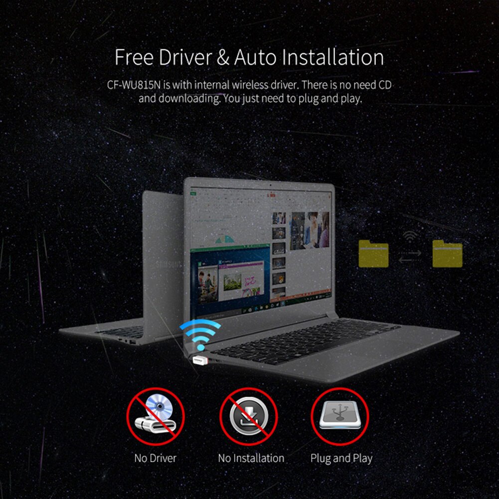 2.4 ghz wifi-adapter draadloze usb-interface externe laptop automatische installatie netwerkkaart mini-kantoor stabiel signaal gratis aandrijving