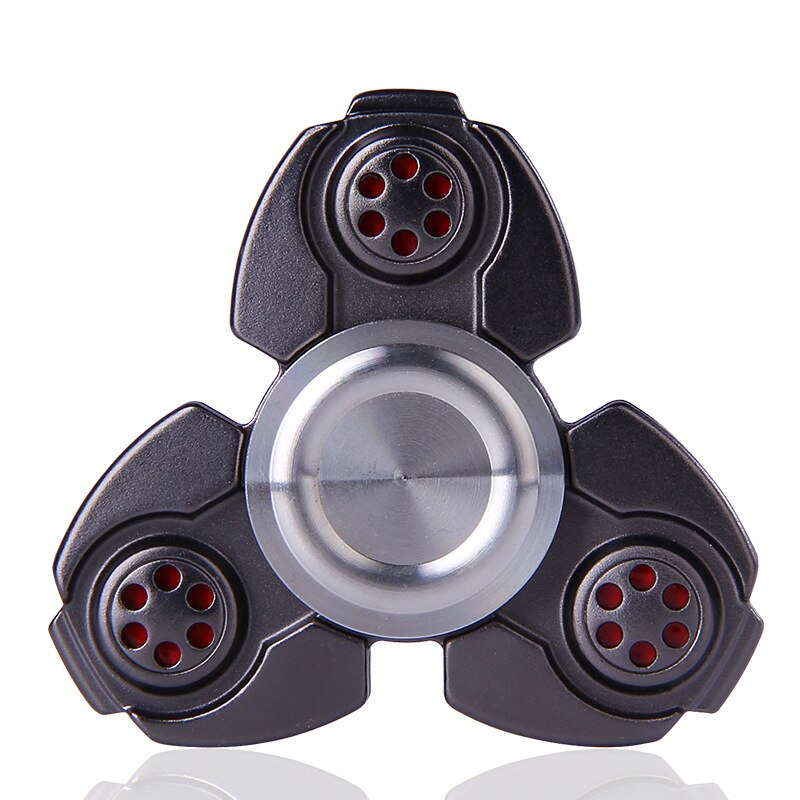 Zinklegering Tri Hand Vinger Spinner Tol Gryo Speelgoed: Black