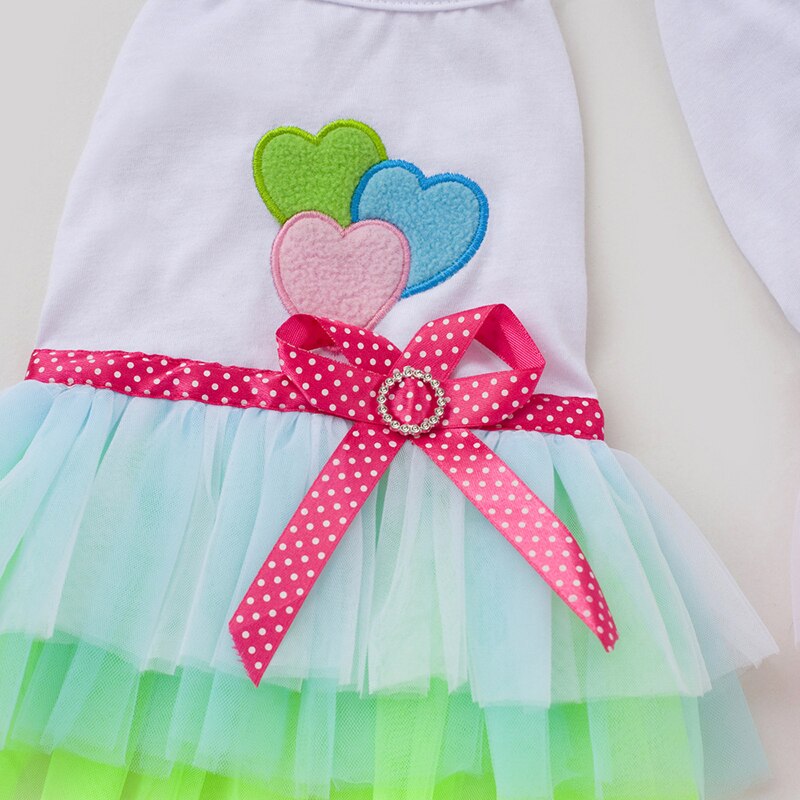 Summer Dress For Dog Pets Dog Clothes Ballet Dress Skirt Puppy Clothing Spring Dresses For Dogs Lace Pet Clothes XS-XL: green S