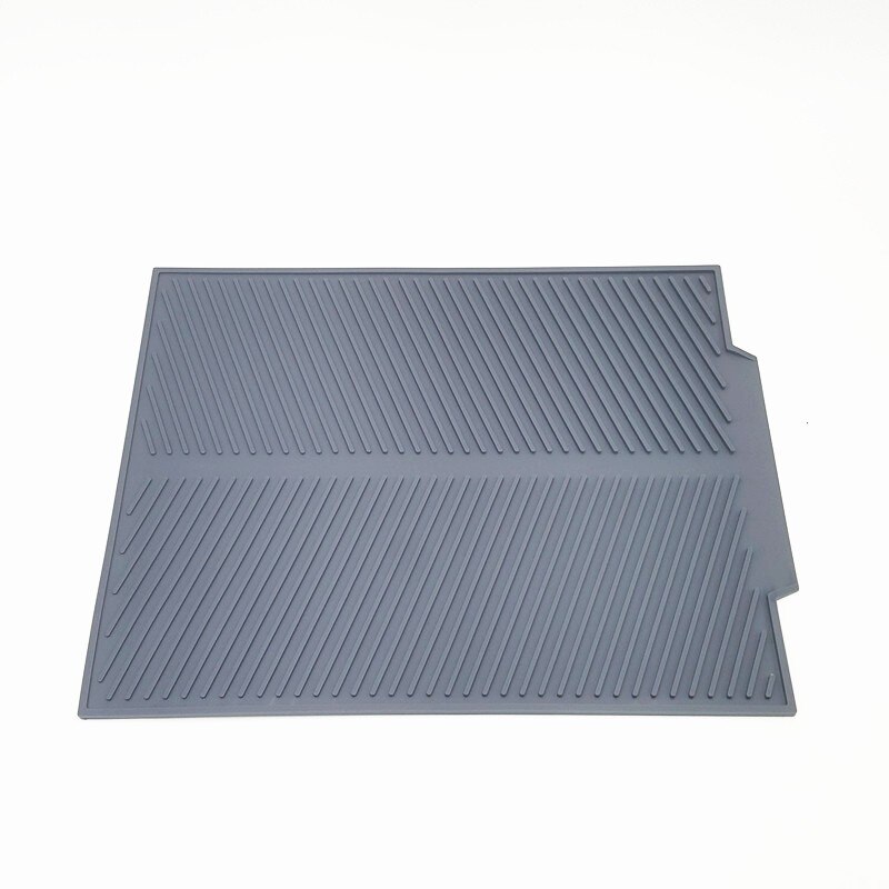 Silicone Vierkante Schotel Drogen Mat Hittebestendige Aftappen Servies Dishwaser Duurzaam Kussen Pad Servies Tafel Mat Placemat: Grey