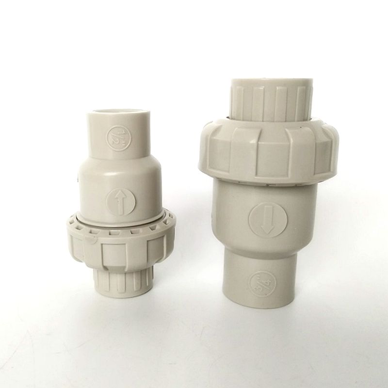 1Pc ID 20~110mm PPH Check Valve One Way No-Return Valve Aquarium Fish Tank Pipe Fittings Garden Irrigation Water Tube Connectors