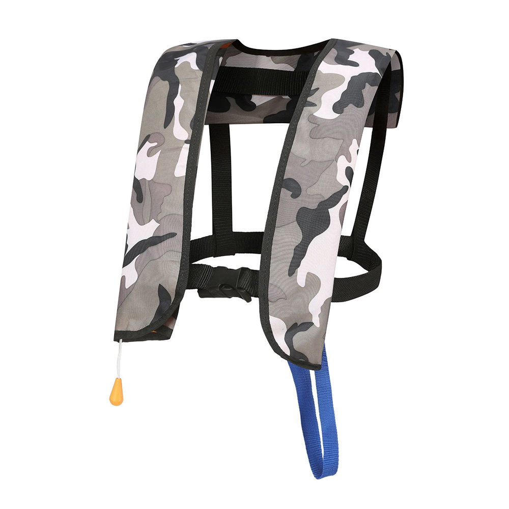 Chaleco salvavidas inflable automático, chaleco salvavidas para natación, pesca, deportes acuáticos, surf, Kayak, rescate de esquí, chaleco salvavidas de seguridad: Gris claro