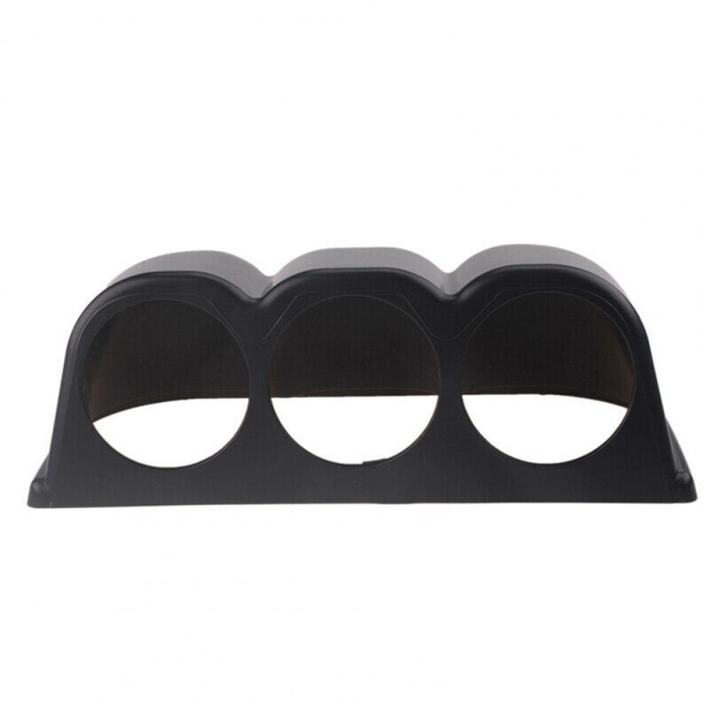 Universal Matte Black Triple Gauge Pod Mount Dash Cover 3 Holes 6cm Meter Panel Holder for Autos