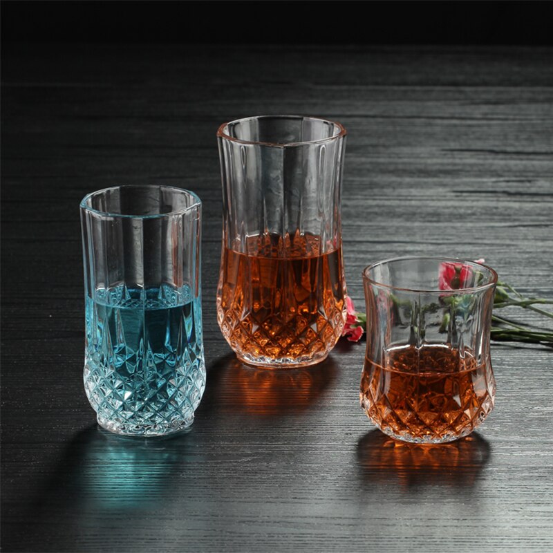 Set van 3 stuks Classic Diamond Wangde Whisky Glazen Beker Bier Cups Glas