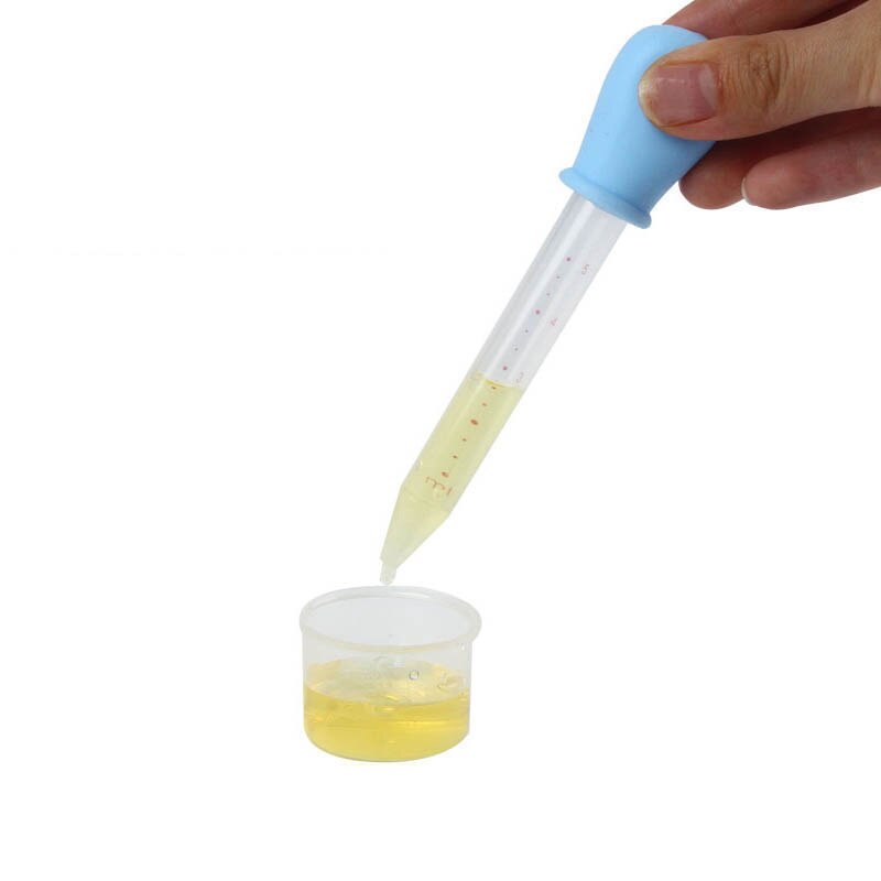 5 Pcs 5ml Silicone Pipette Liquid Food Dropper Plastic Baby Feeding Medicine Dropper Spoon Burette Infant Utensils