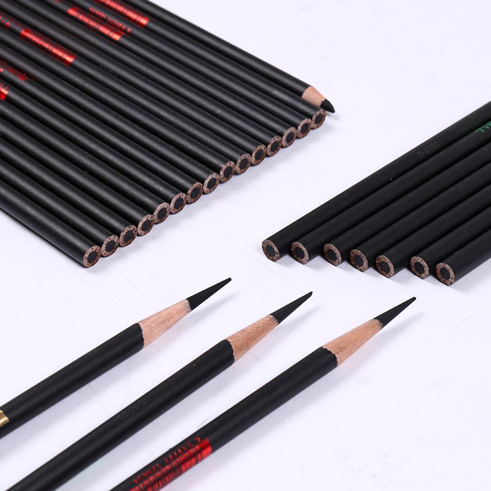 12Pcs Sketch Write Drawing Soft Medium Hard Carbon Charcoal Pencil Art Supplies