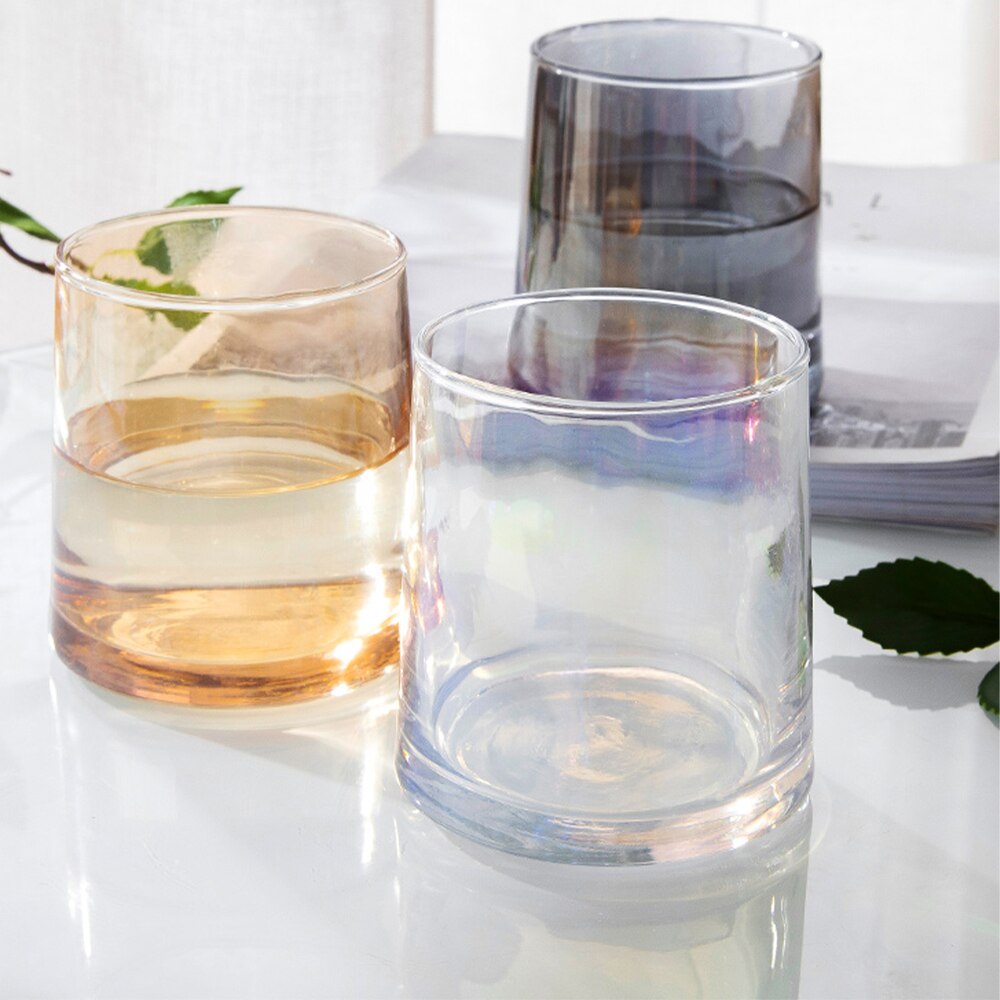 Whiskey Glass, Kitchen Heavyweight Water Glass,Ins Wind ,6 Colour, Water Cup, Juice Glass ,Wine Glass ,Drinking Cup
