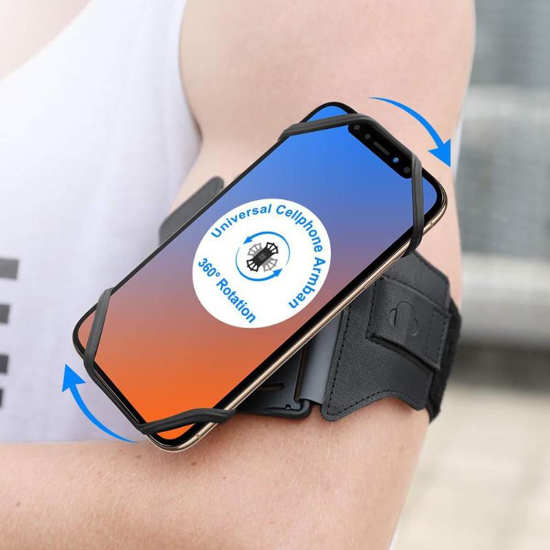 Sport Armbinde Telefon Halterung Halfter 360 ° Drehbare Abnehmbare Lauf Handgelenk Stand für 4,0-6,5 Zoll Telefon