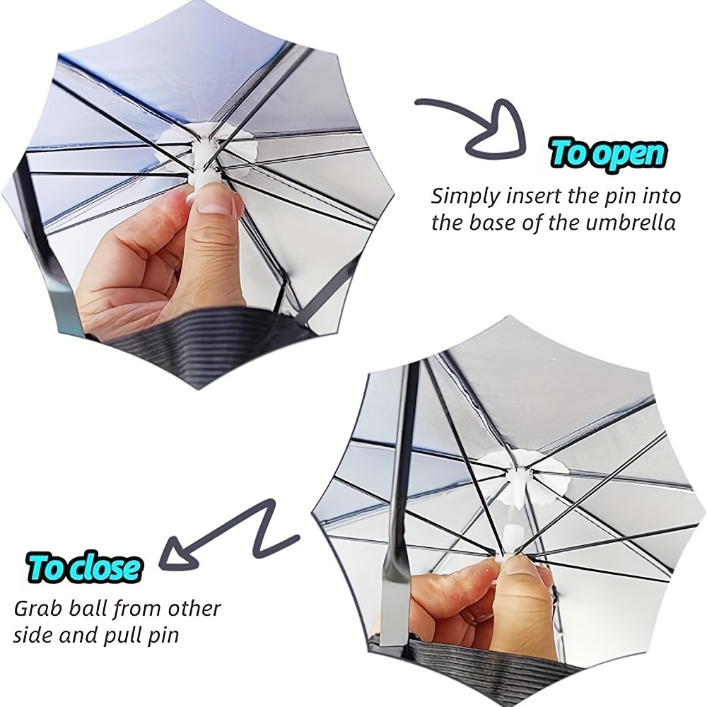 Paraguas plegable para la cabeza, sombrero de pesca portátil impermeable de 55CM, sombrero de lluvia manos libres para senderismo, Camping, paraguas de camuflaje para adultos