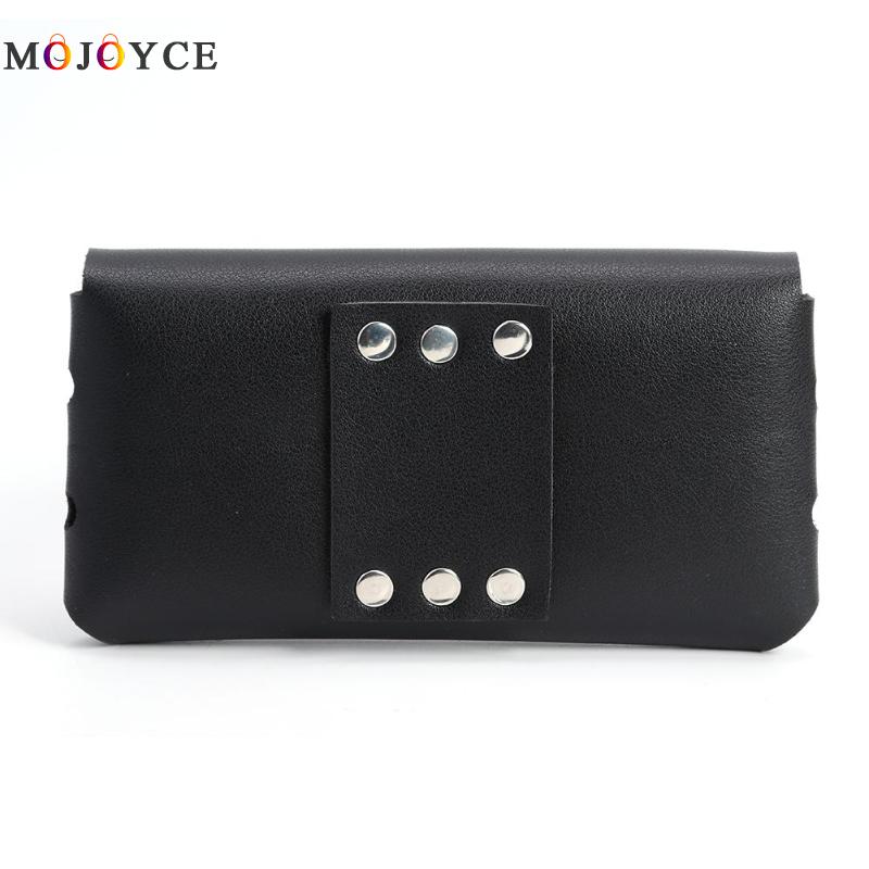 PU Leder Taille Pack Frauen Männer Niet fanny Pack Telefon Beutel Metall Schnalle Gürtel Tasche