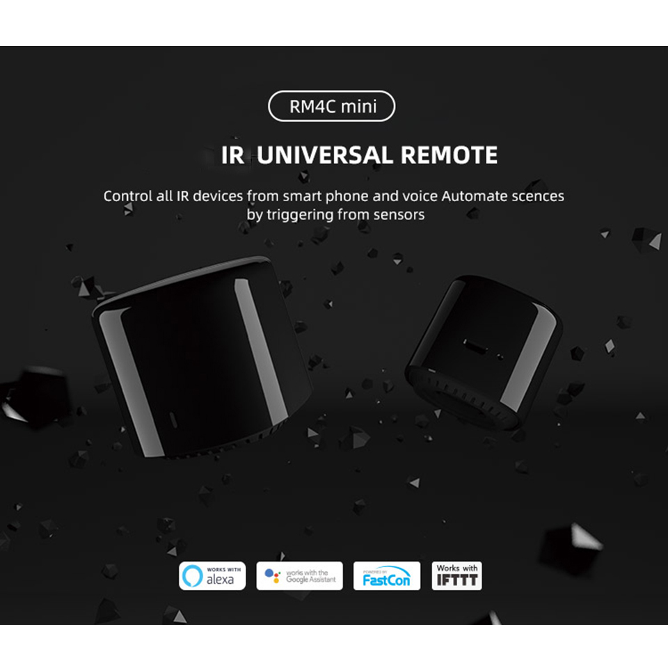 Broadlink RM4C Mini WiFi IR Remote Controller Smart Home Automation Compatible Alexa and Google Home Assistant