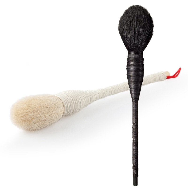 Professionel flad gedeuld rattan makeup børste kosmetisk blush pudder foundation make up skønhedsbørster