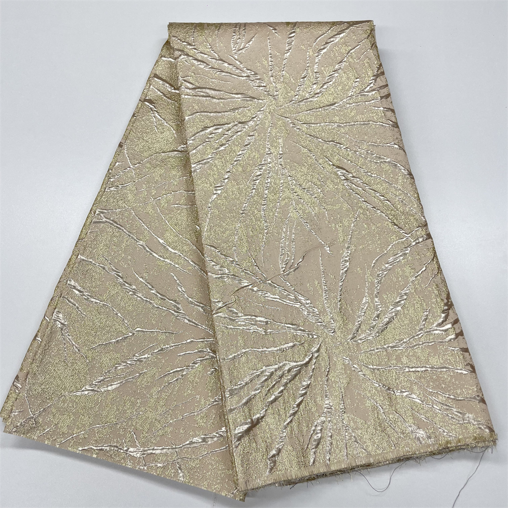 2023 tela de encaje de tul nigeriano africano de Organza guipur vestido de brocado Jacquard encaje francés para boda RC0704: Verde profundo