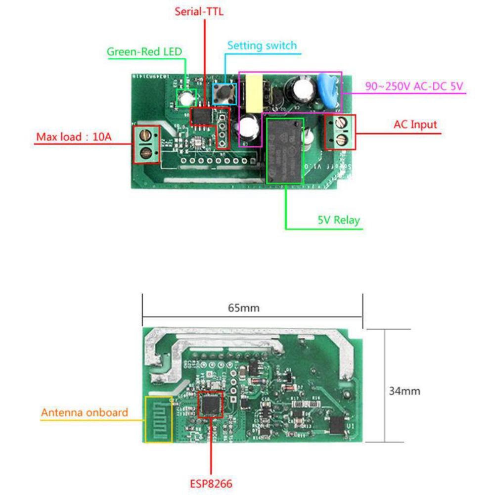 Smart Wifi Schalter Timer Intelligente Universal Wireless DIY Schalter MQTT COAP Android IOS Fernbedienung Smart Home