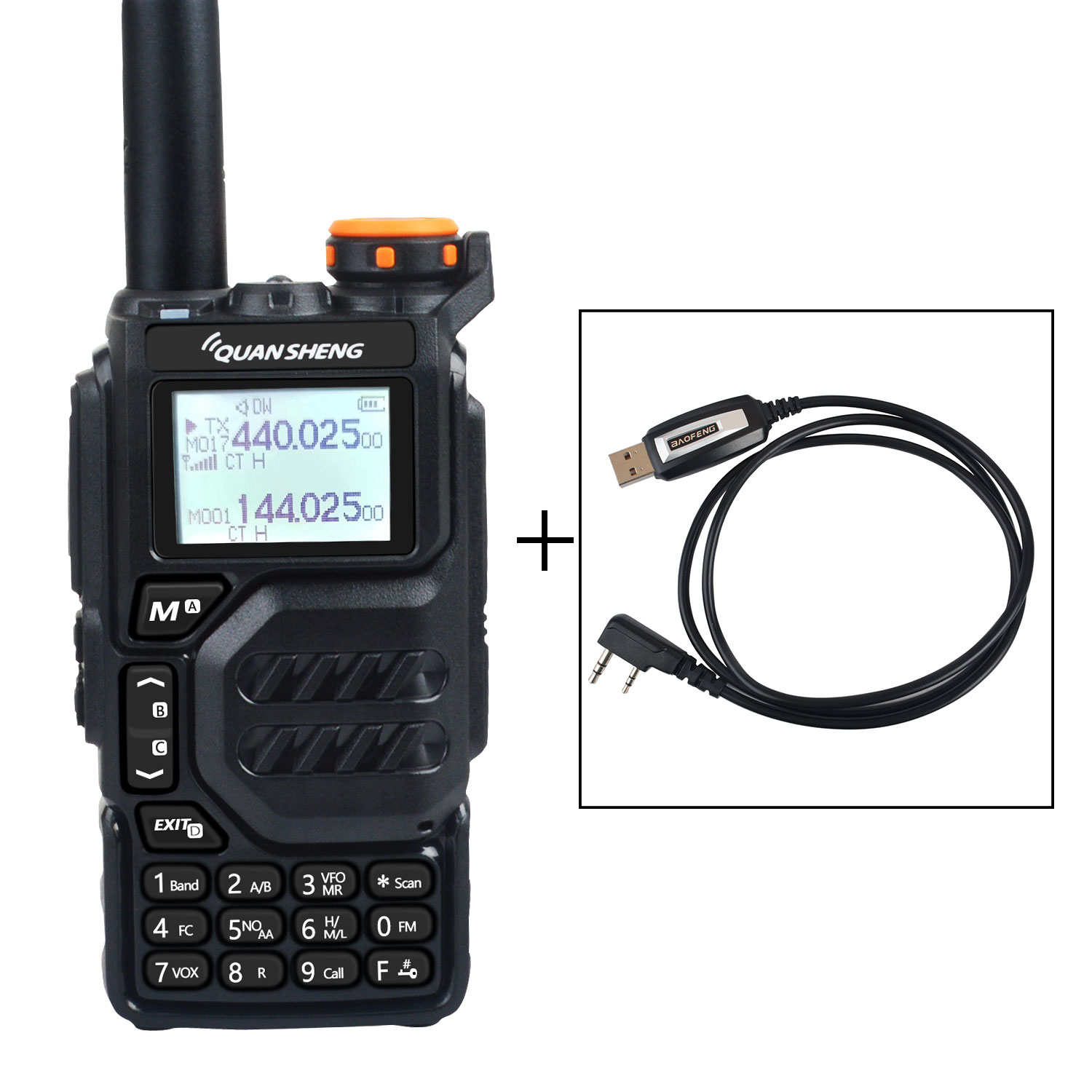 50-600 MHz RX Walkie Talkie UV-K5 Quansheng VHFUHF 136–174 MHz 400–470 MHz RX TX Sowohl DTMF VOX FM Air Band Wireless Freq Copy Radio: Blau / BRITISH